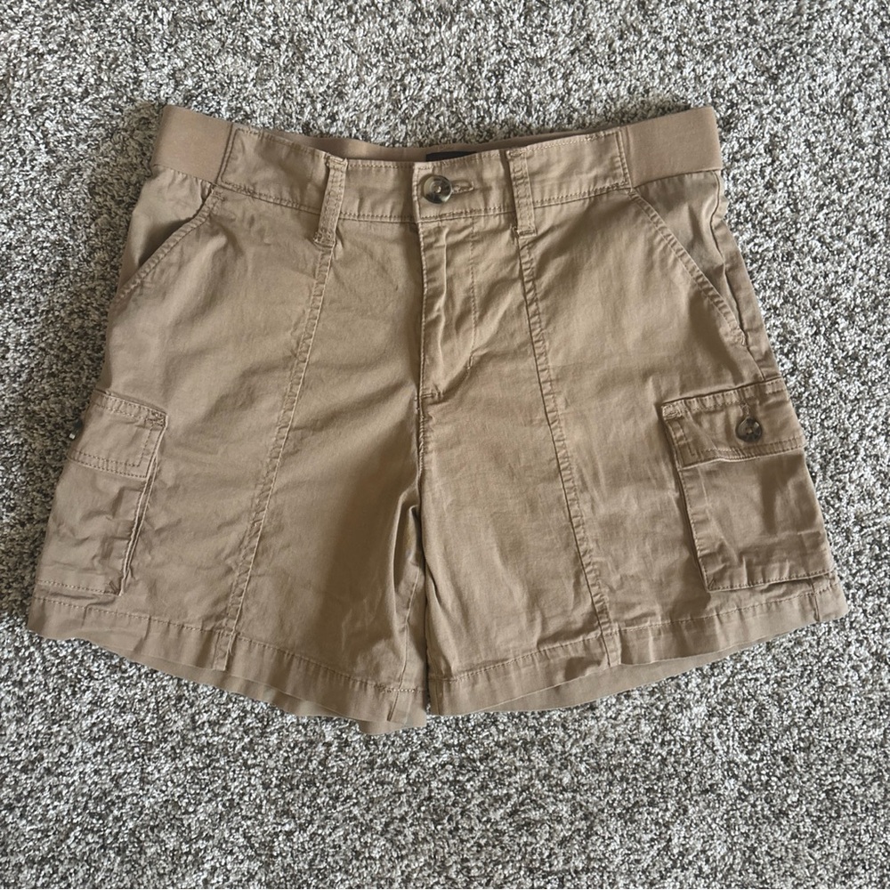 Lee Khaki Cargo Shorts Women’s Medium Cargo Utility Stretch Casual Safari
